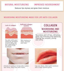 Felico collagen lip mask pads closeup showing collagen formula.