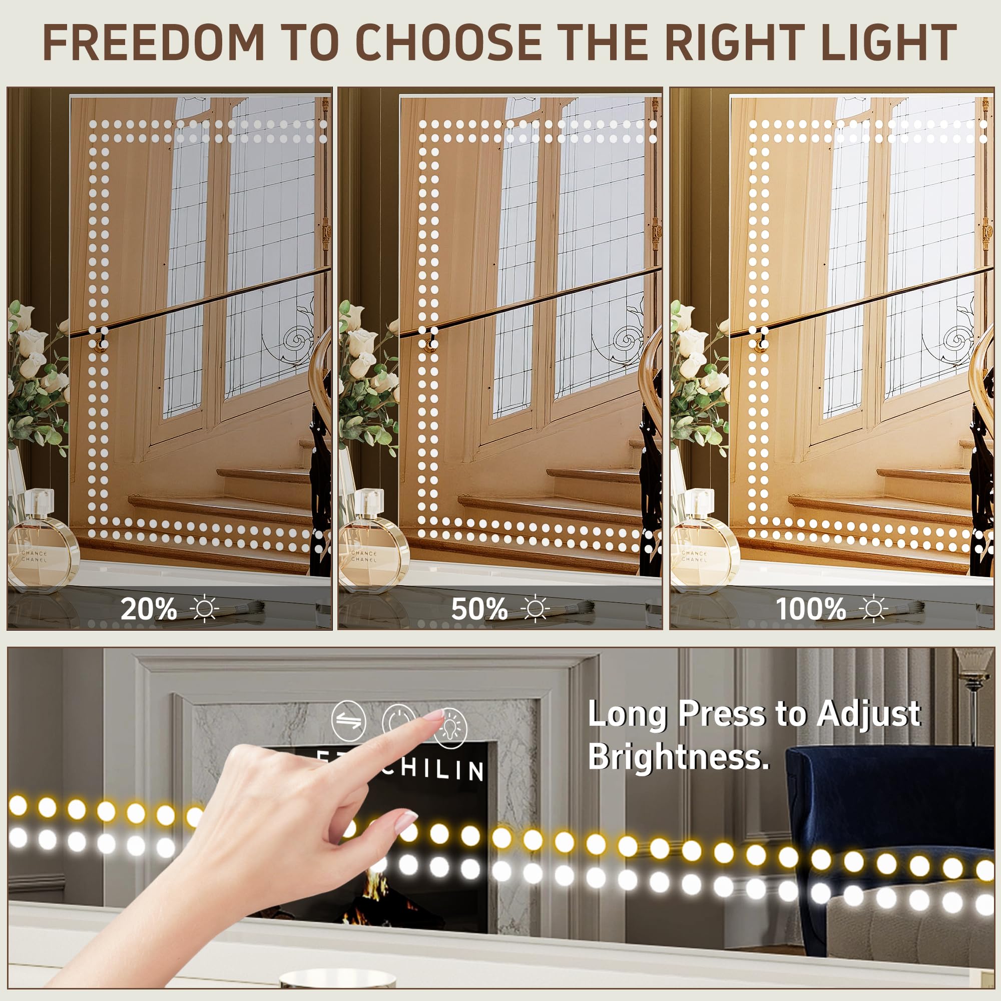 FENCHILIN Aumento 10x ideal para delineado de ojos y cejas