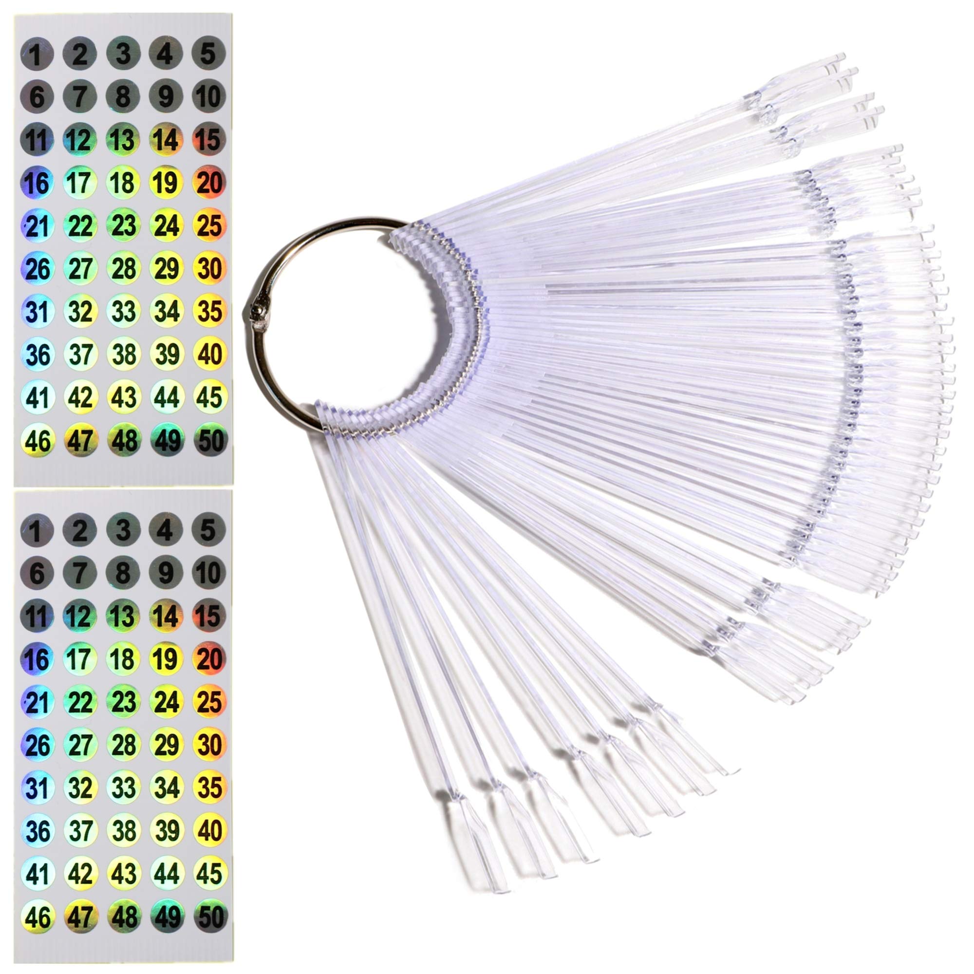 Fenkon palitos de muestra para esmalte transparentes que muestran el color con claridad.