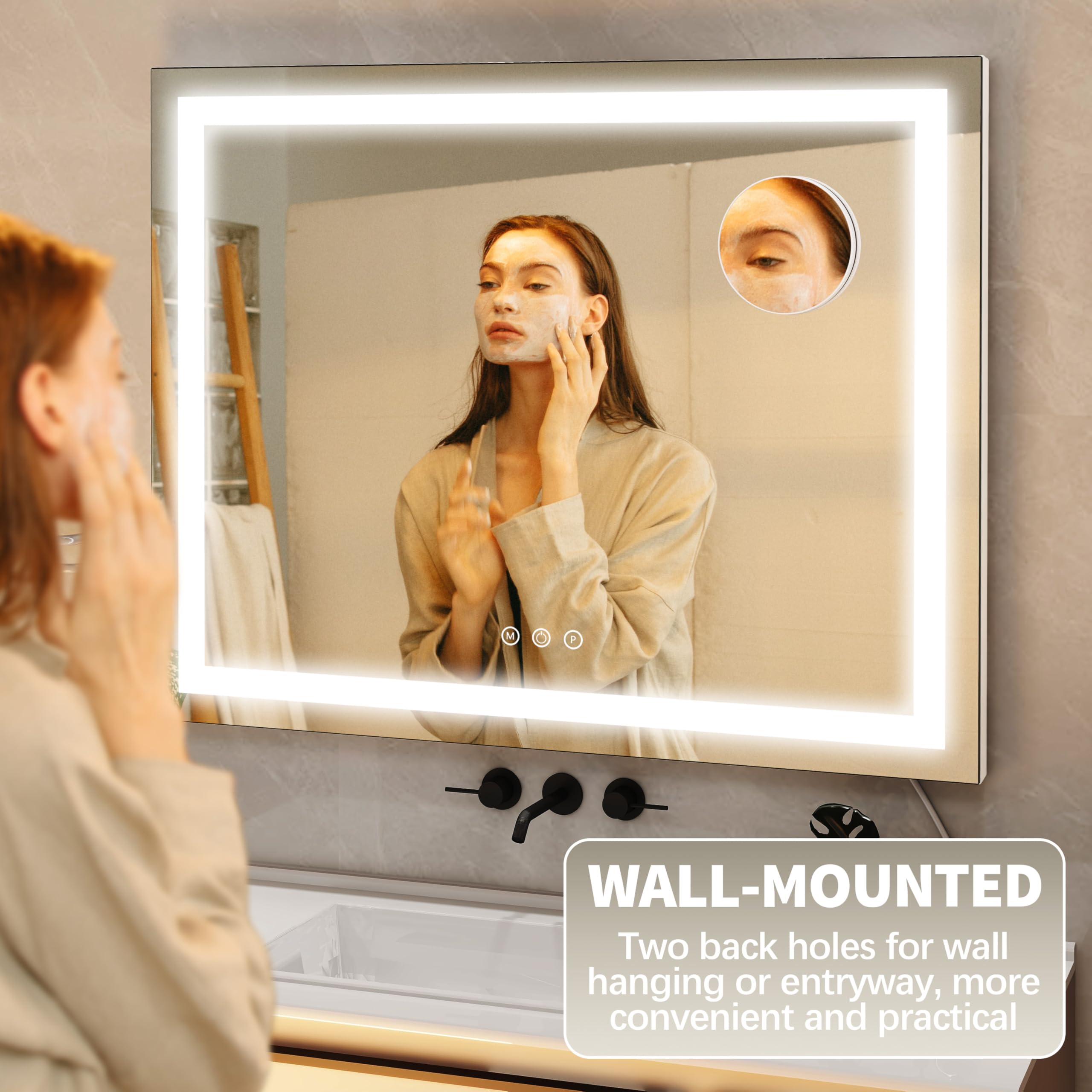 FENNIO Miroir vanité design minimaliste et intégration facile