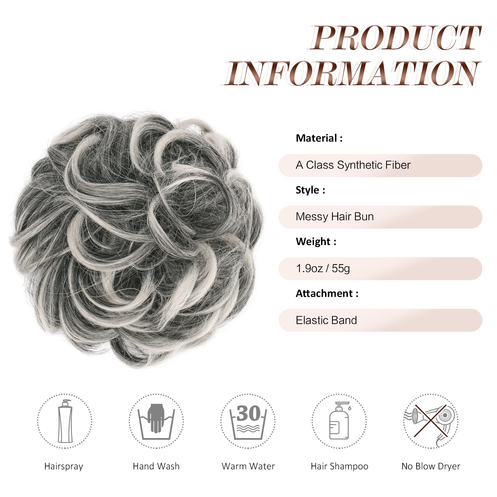 Pieza de cabello sintético FESHFEN de alta calidad para estilos rápidos