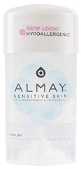 FF Almay underarm application showing fragrance-free clear gel texture