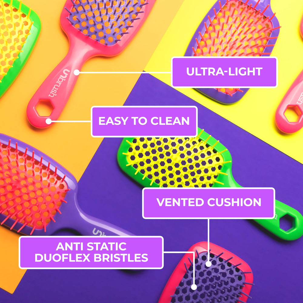 FHI Heat UNbrush cerdas largas para mechones difíciles.