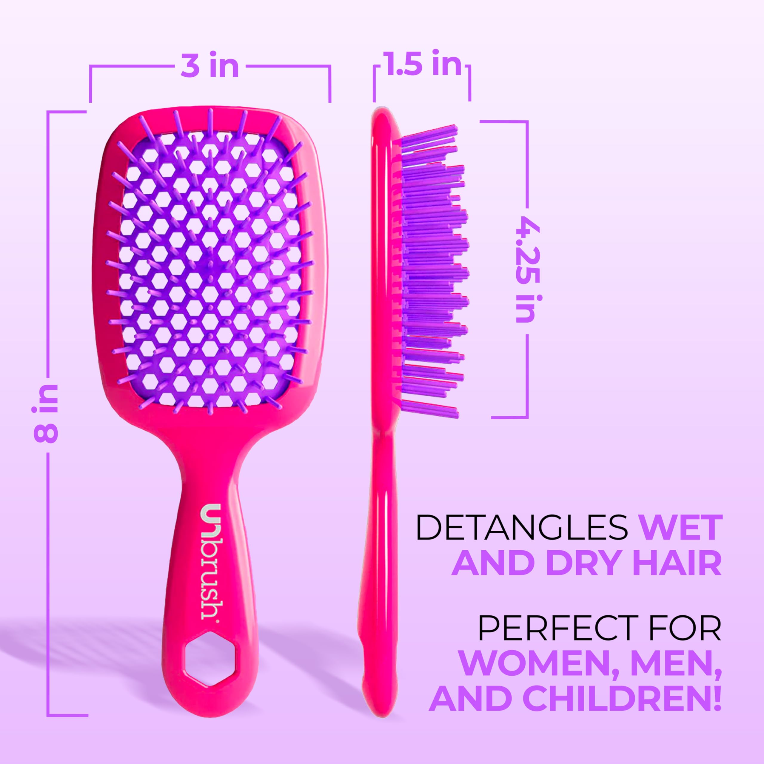 FHI Heat UNbrush desenreda cabello seco sin fricción.