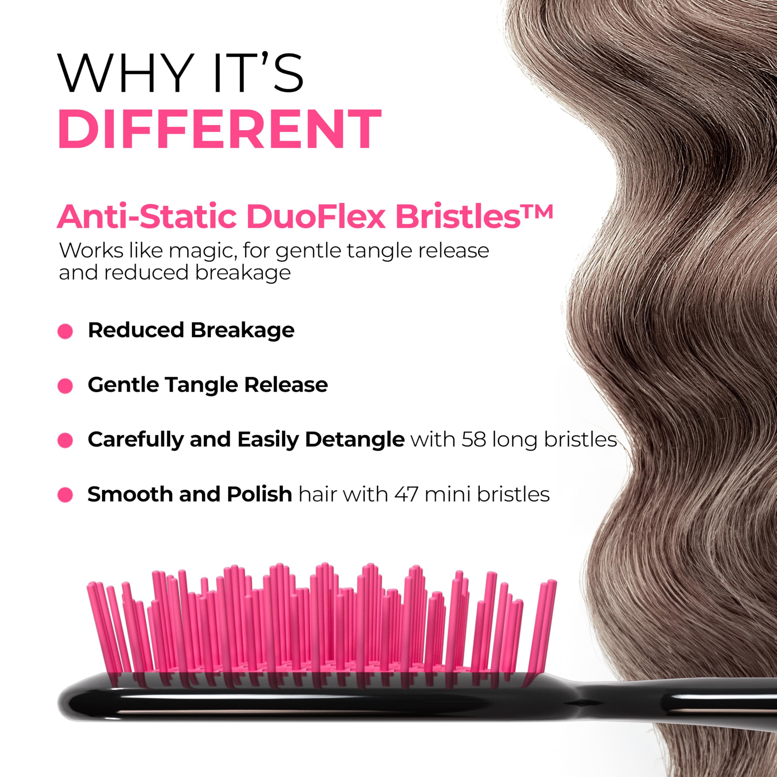 FHI Heat UNbrush desenredo rápido para cabello húmedo y seco.