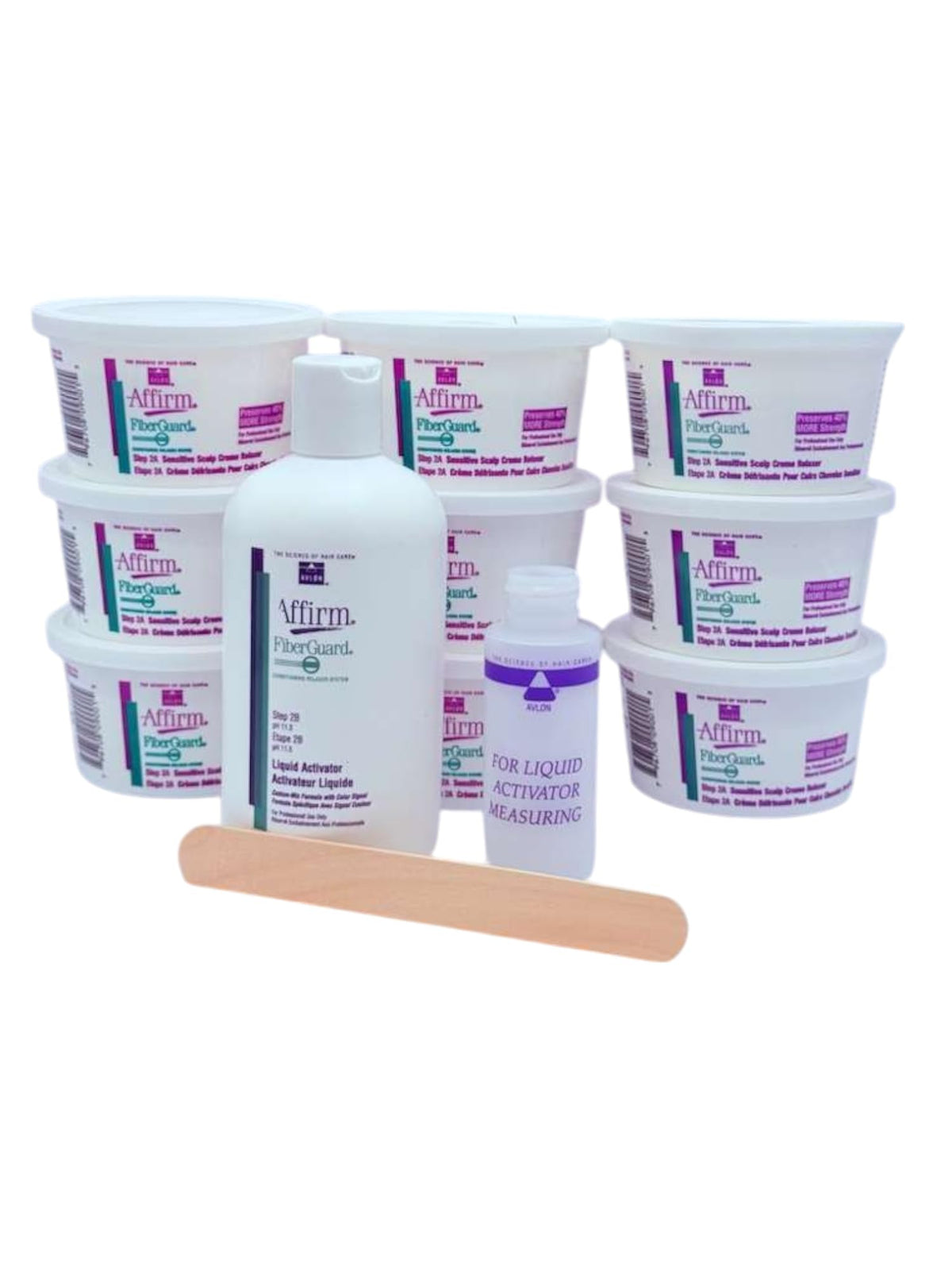 Fib er Guard kit crema-relaxer sensible cabelludo, bote: tratamiento suave para cabellos delicados.