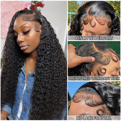 Filrku Water Wave Lace Front sin pegamento facilita colocación y ajuste cómodo