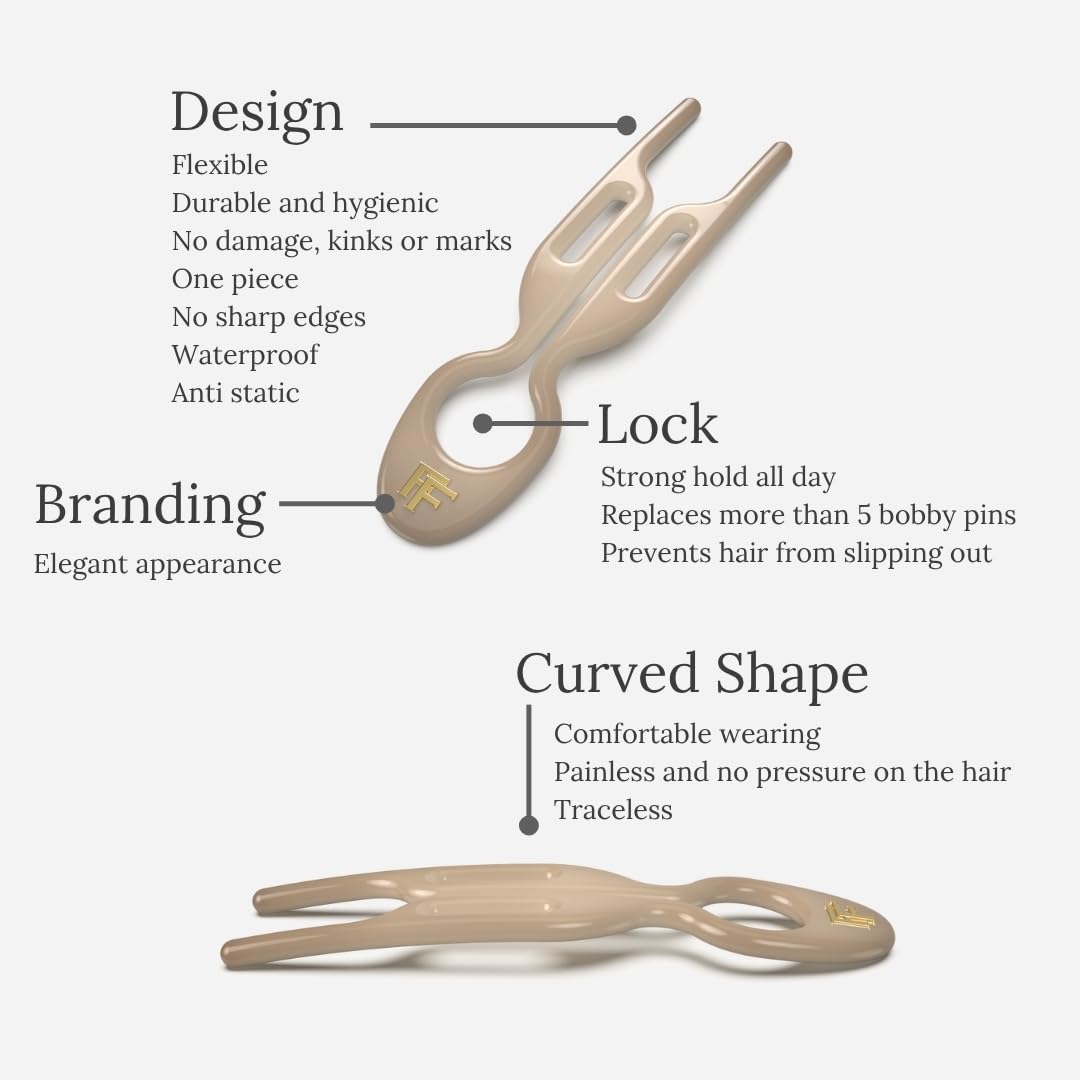 Fiona Franchimon No1 Hairpin, material resistente al agua para uso diario.