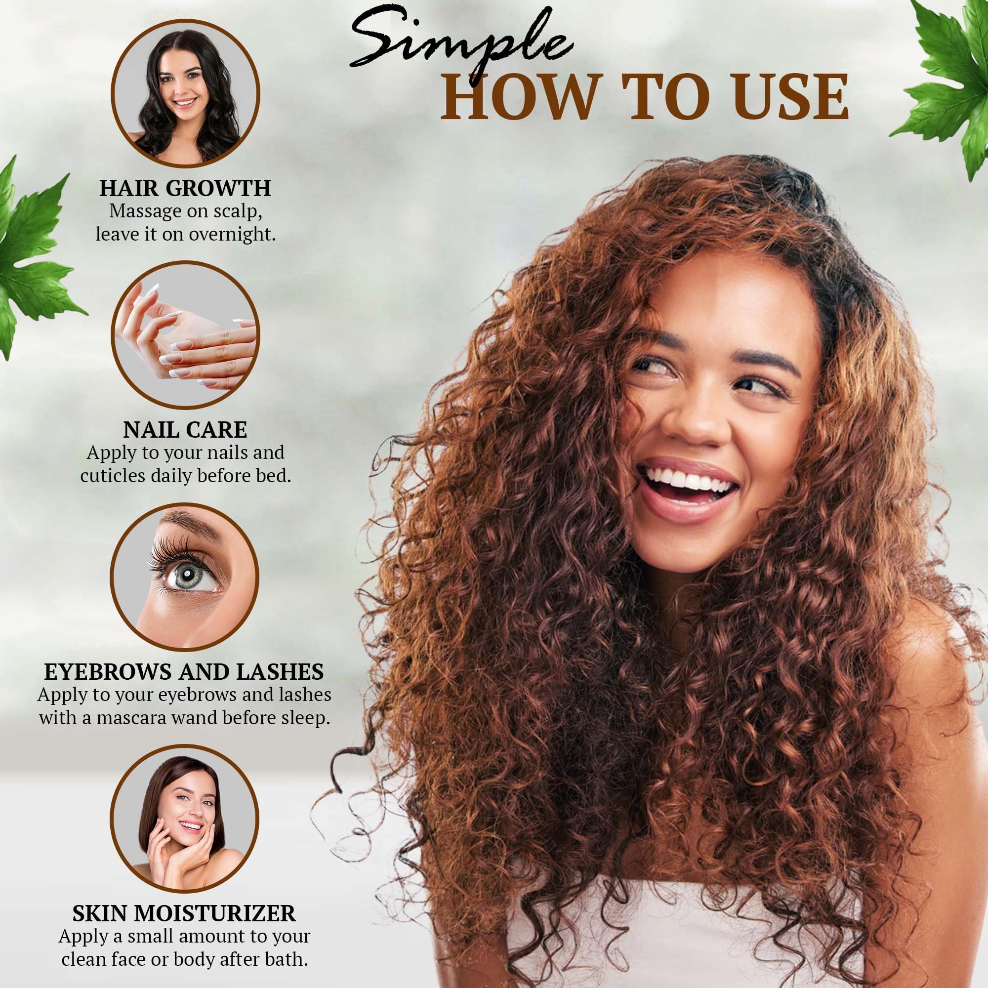 Fiora Naturals aceite de ricino prensado en frío para nutrición del cabello