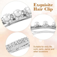 Adorno para cabello Fireach con cristales blancos, ideal para bodas.