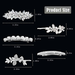 Pinza de pelo Fireach con cristales brillantes para uso diario y estilo.