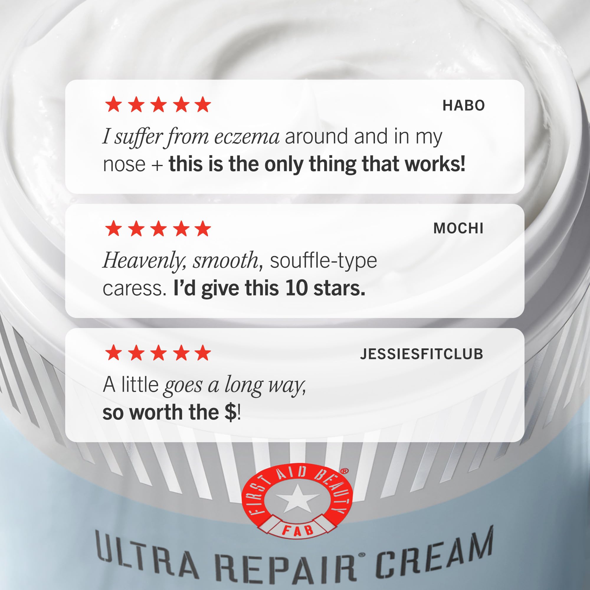 Ultra Repair Cream sin colorantes artificiales de First Aid Beauty