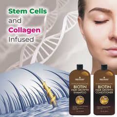 First Botany Biotina Acondicionador, aplicando en cabello, suavidad y brillo.