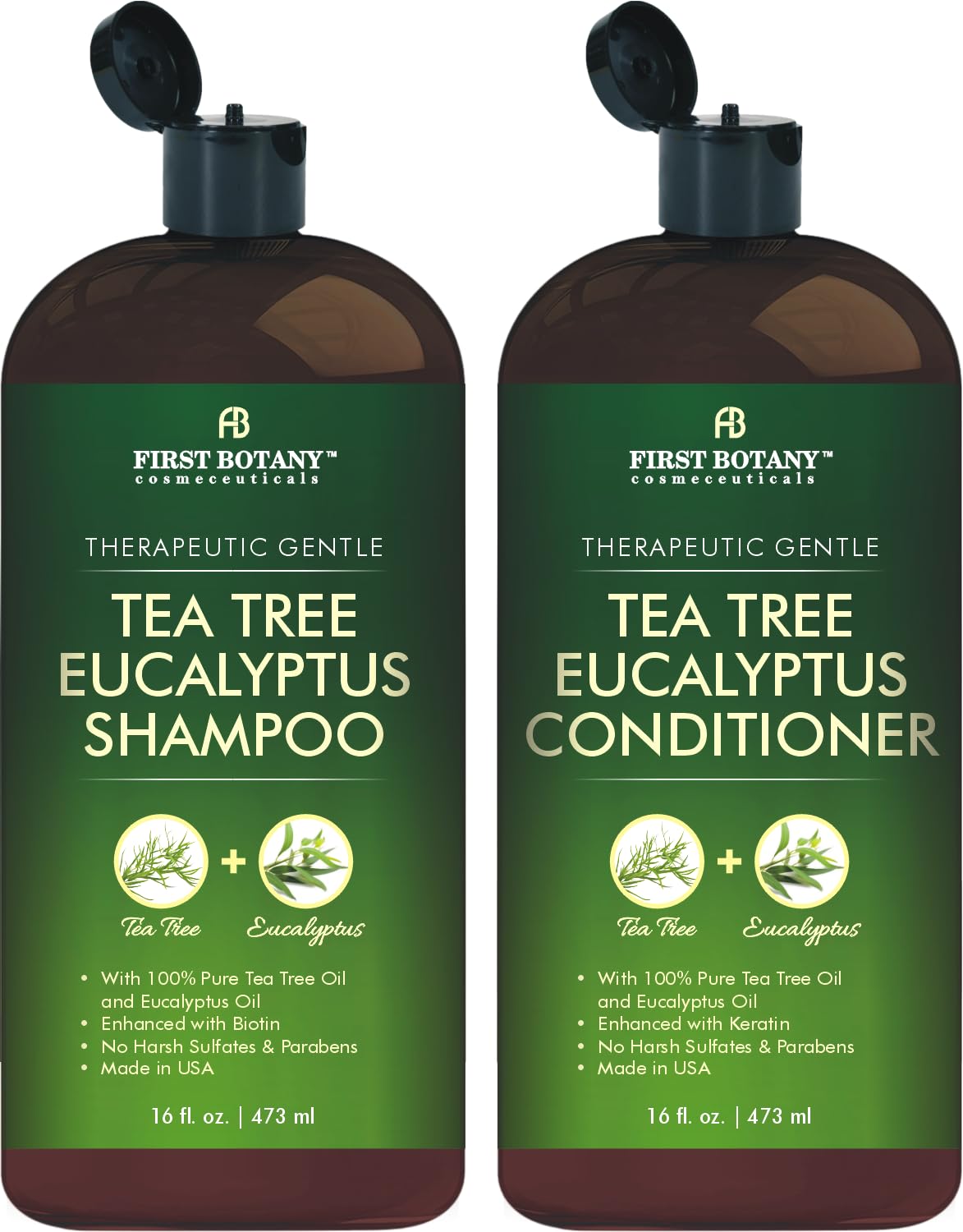 First Botany Champú Árbol de Té Eucalipto: limpieza profunda para cuero cabelludo y cabello