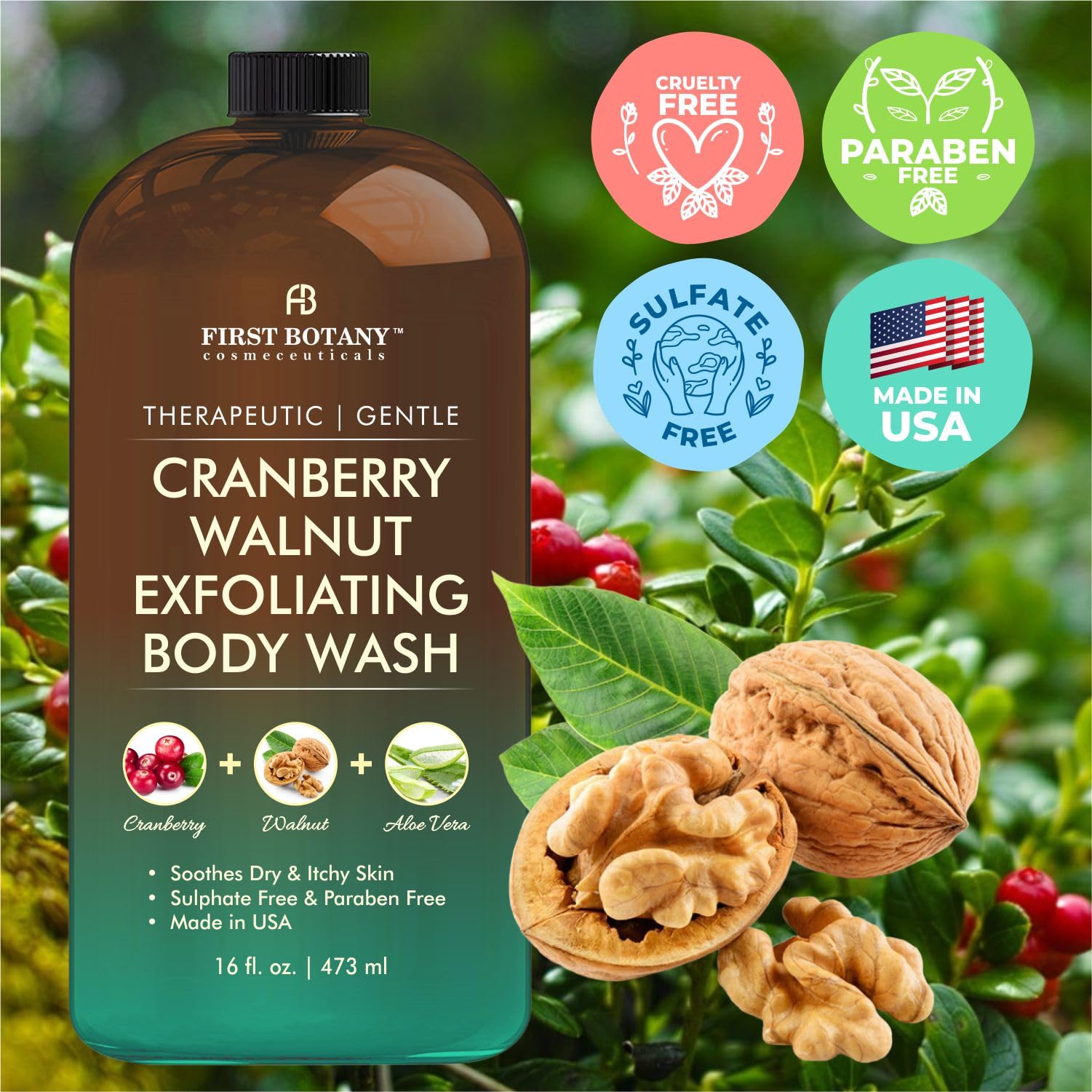 First Botany embalaje de 16 oz, opción práctica y sostenible para ducha