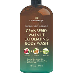 First Botany gel de ducha natural arándano-nuez en botella, aroma fresco