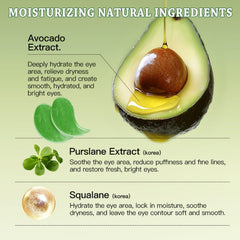 Firstfly parche para ojos de aguacate, ingredientes naturales de aguacate
