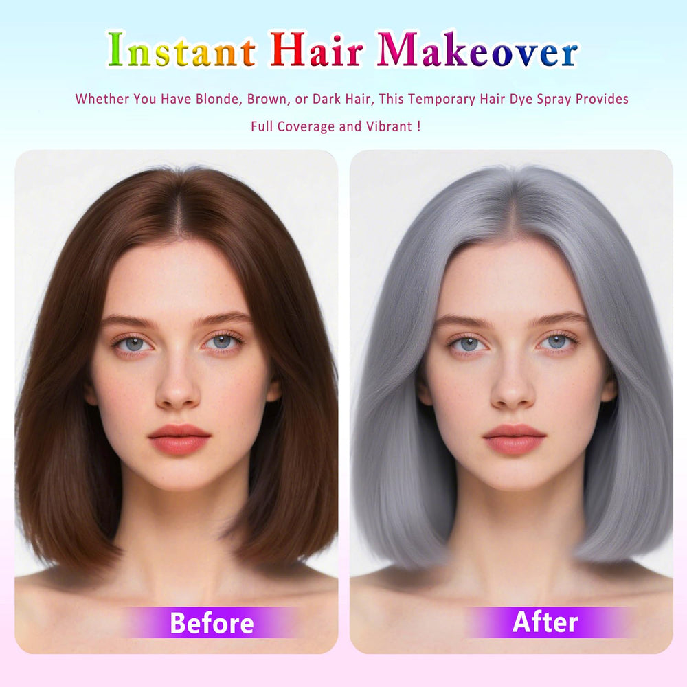 Firstfly spray gris para cabello: aplicación fácil y rápida.
