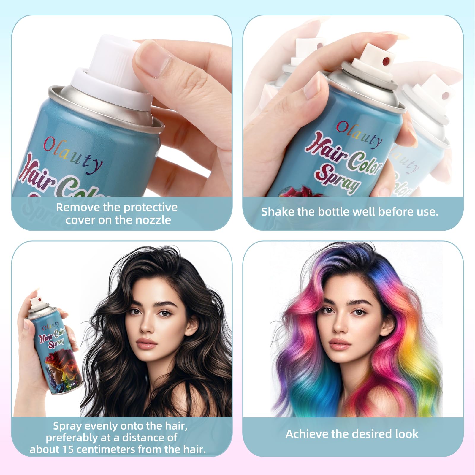 Firstfly gris spray para cabello: apto para niños y adultos.
