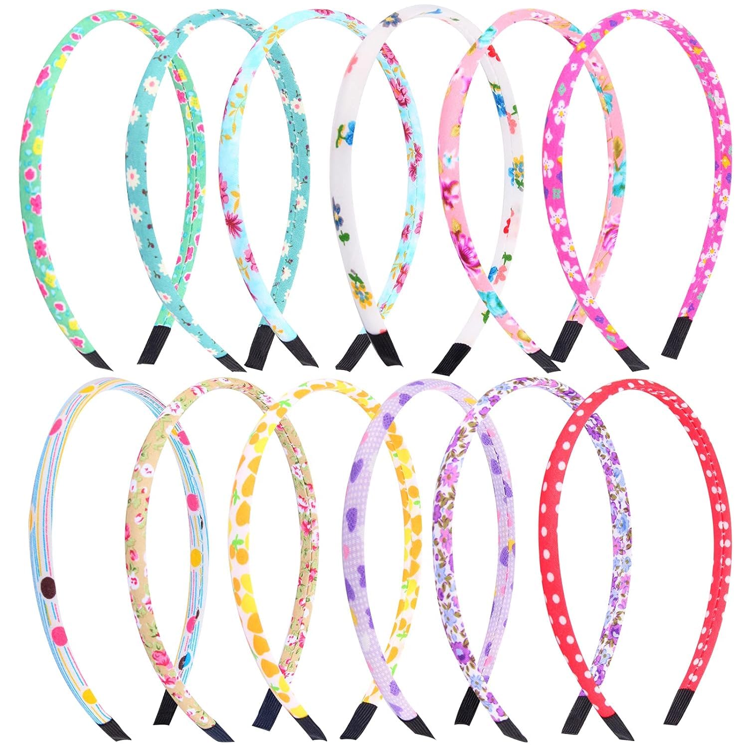 Conjunto Fishdown de 12 diademas, variedad para combinaciones diarias.