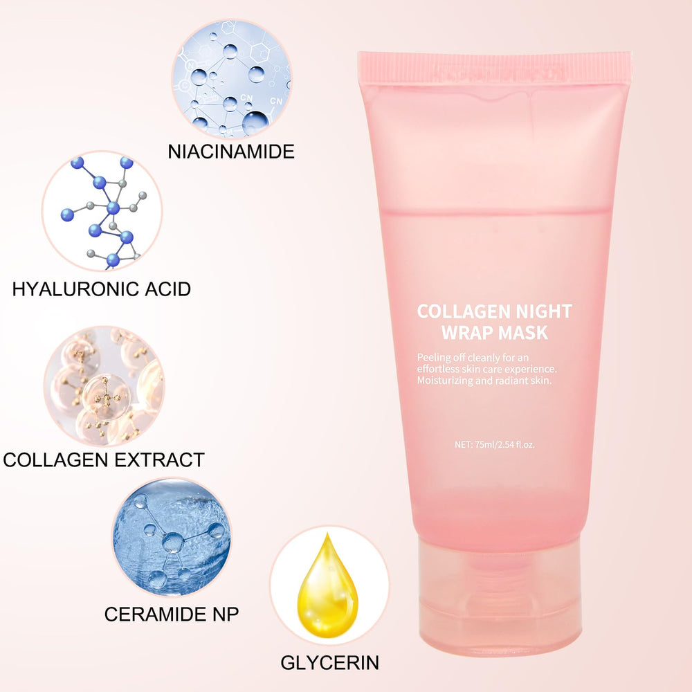 fitbuter collagen overnight wrap bottle pour supports hydration and a natural glow.