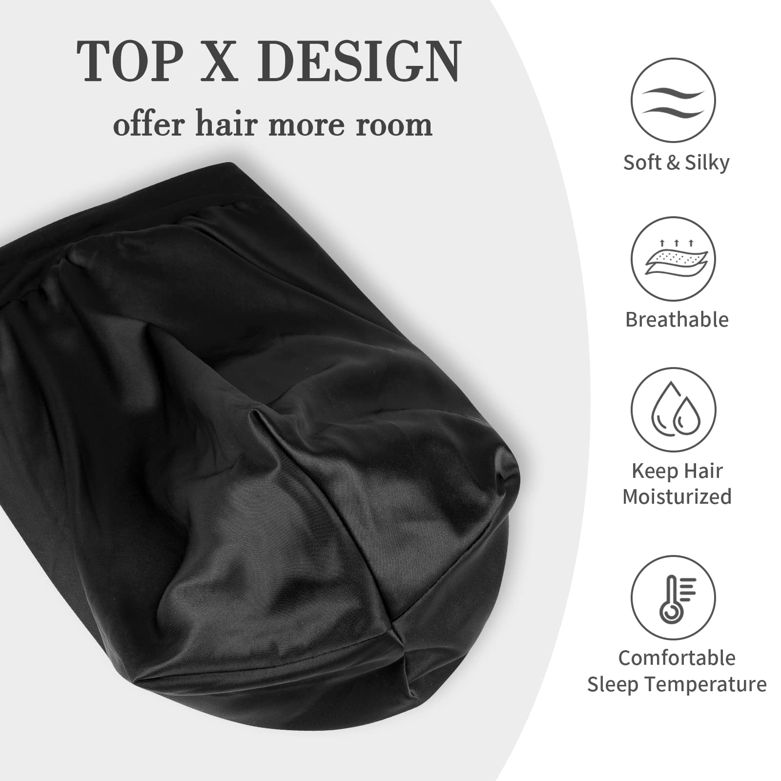 Bonete Fittia para cabello largo ideal para dormir o ejercitarse