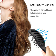 FIXBODY cepillo curvo ventilado con puntas de nylon para atravesar nudos densos