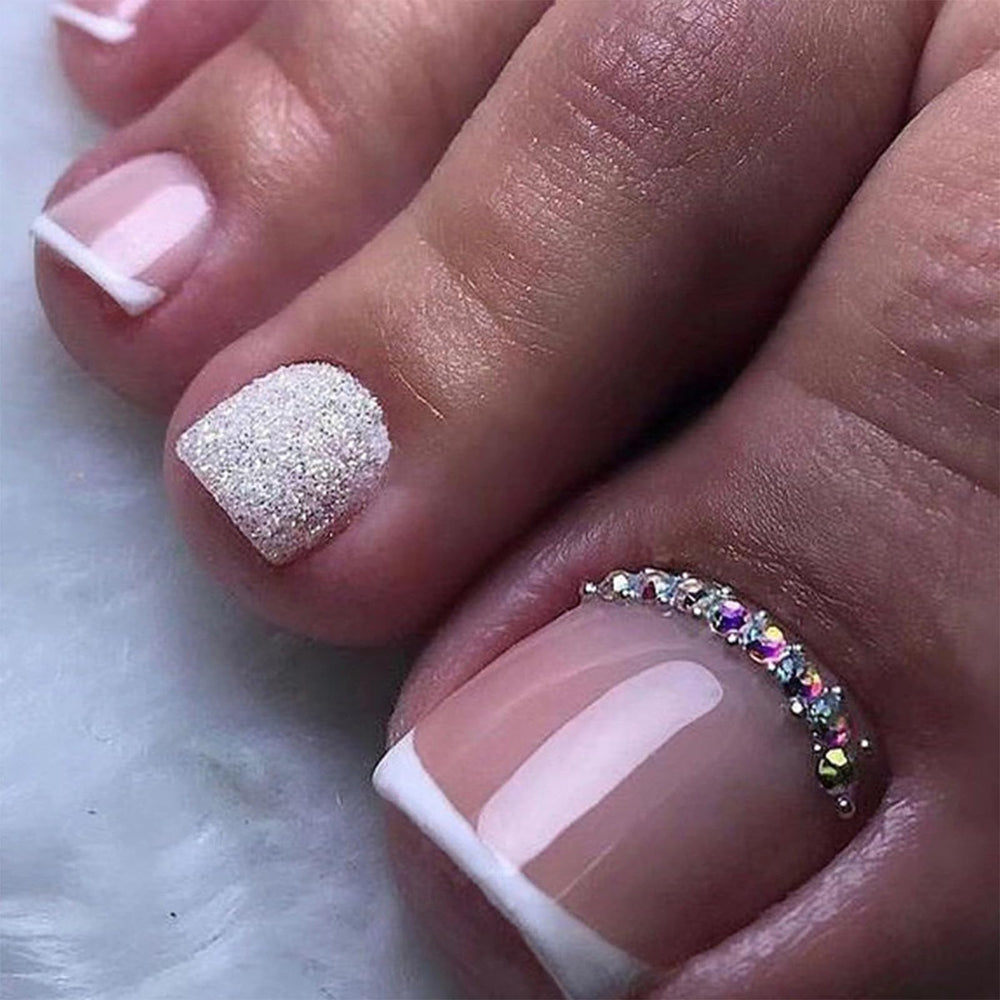 FJSMTOPl uñas pie francesas para un estilo elegante y duradero