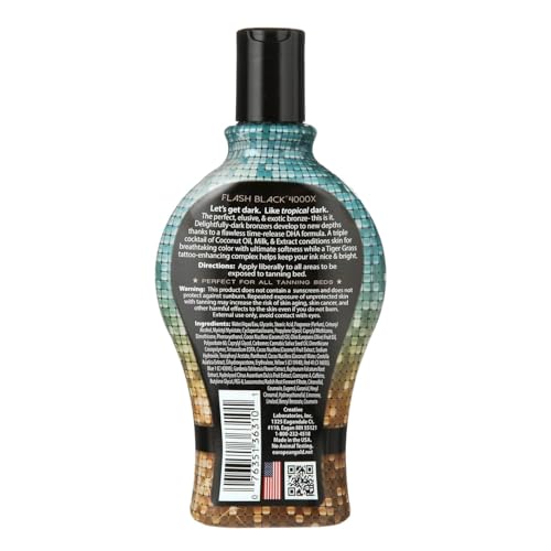 Bronzers de liberación progresiva de Flash Black European Gold 4000X desarrollan color.