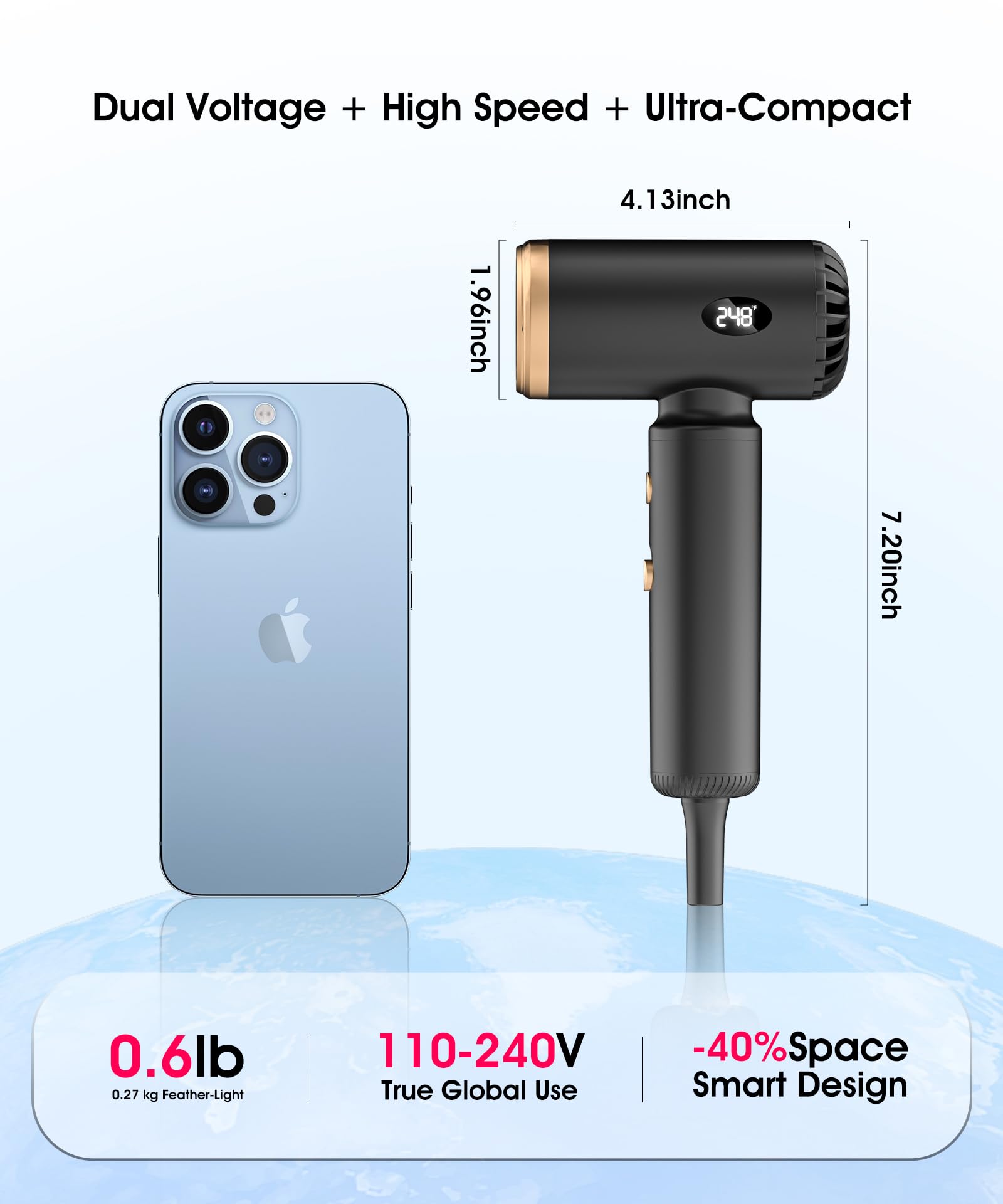 Flashbase diseño compacto ligero, secador portátil para equipaje reducido y salidas rápidas