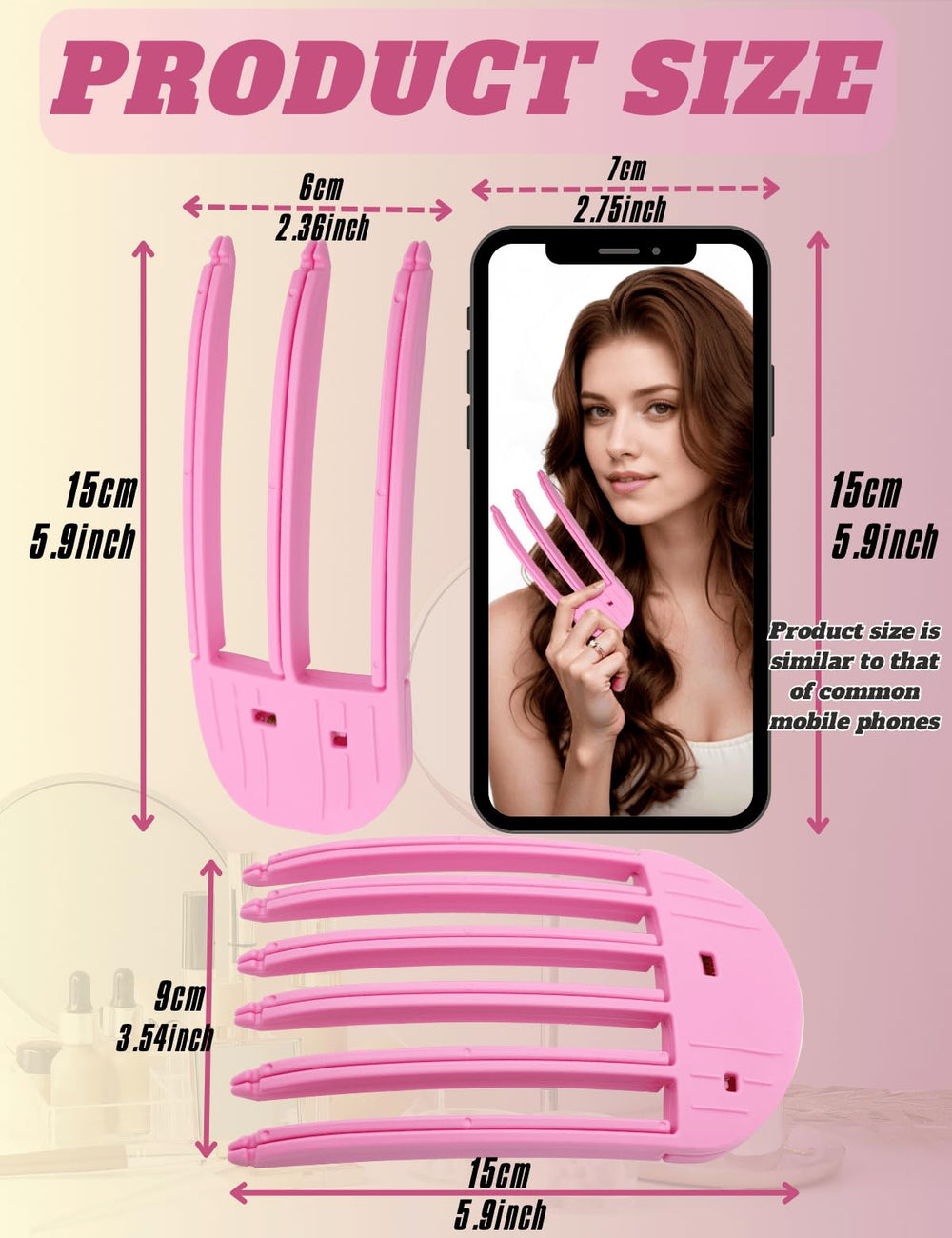 FlaSloth clip-volumen-raices-3-dientes-secado para fijar volumen durante el secado