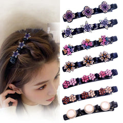 Pinza FlaSloth con cristal trenzado grande para peinados duraderos y elegantes