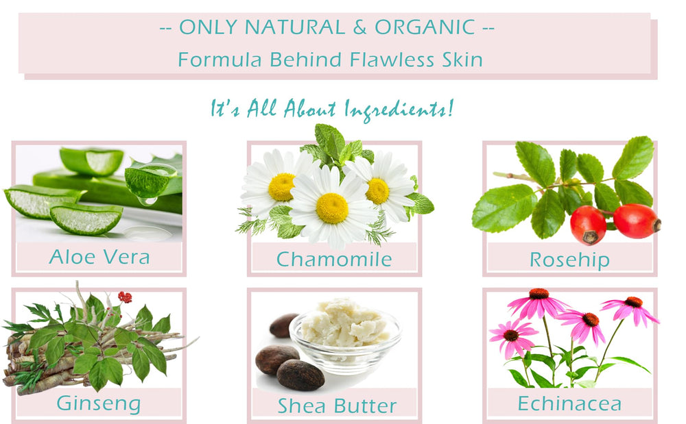 Ingredientes naturales de Fleur De Lis Naturals para rostro con beneficios hidratantes