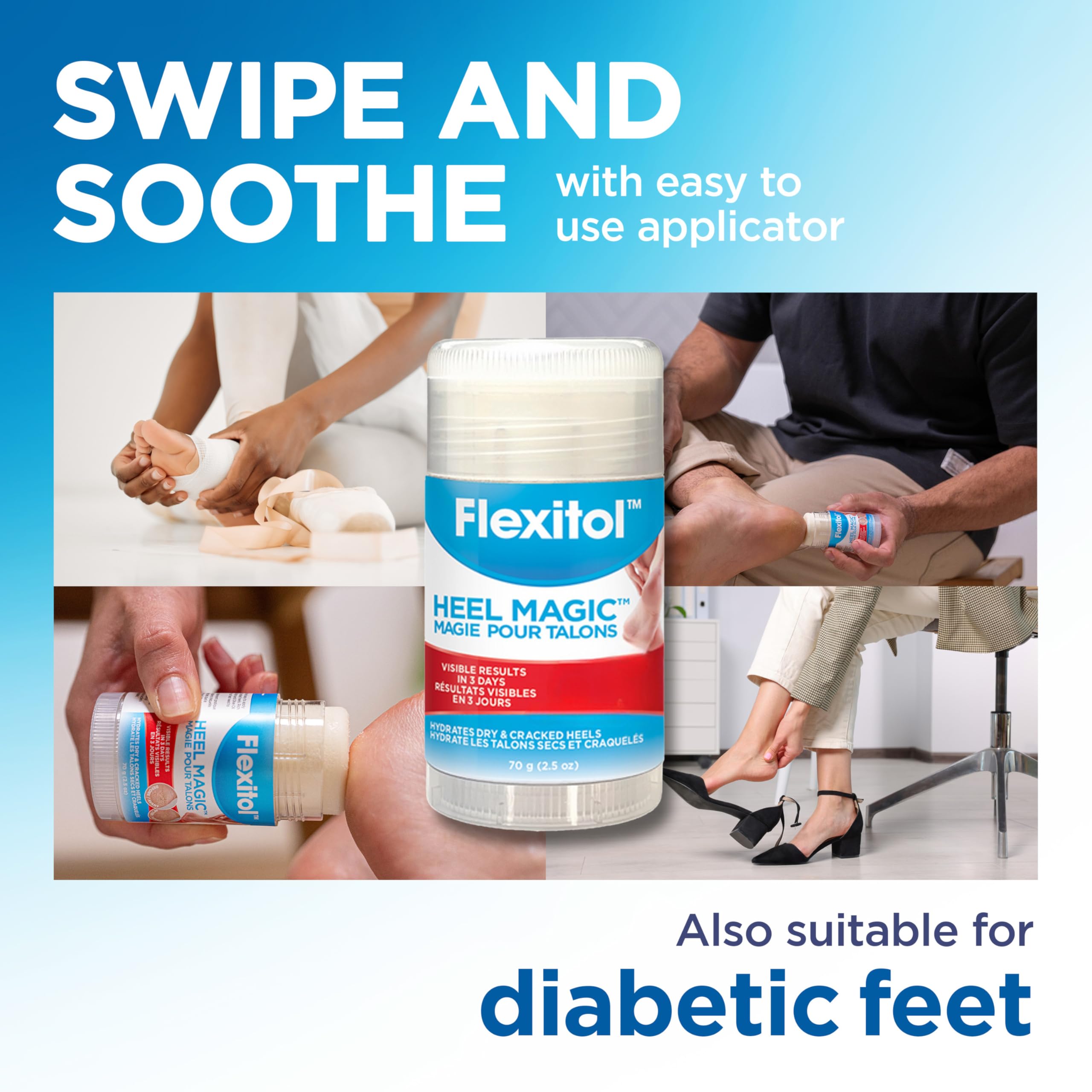 Flexitol Heel Magic con vitamina E para confort y hidratación de la piel