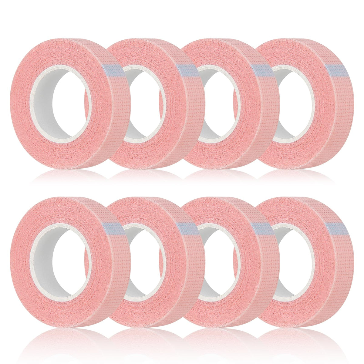 Cinta Flezoo para pestañas rosa, adhesiva suave y transpirable para extensiones.