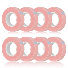 Cinta Flezoo para pestañas rosa, adhesiva suave y transpirable para extensiones.