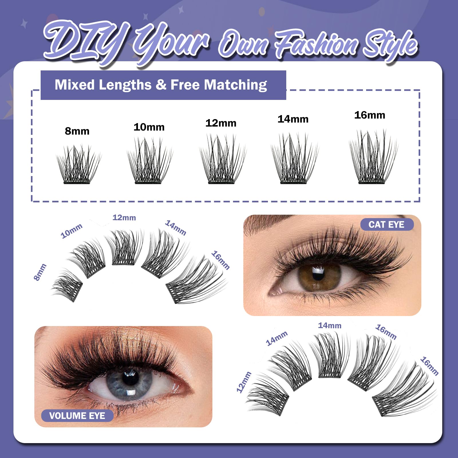 FLOMAZE reusable lashes showcase durability for repeated wear.