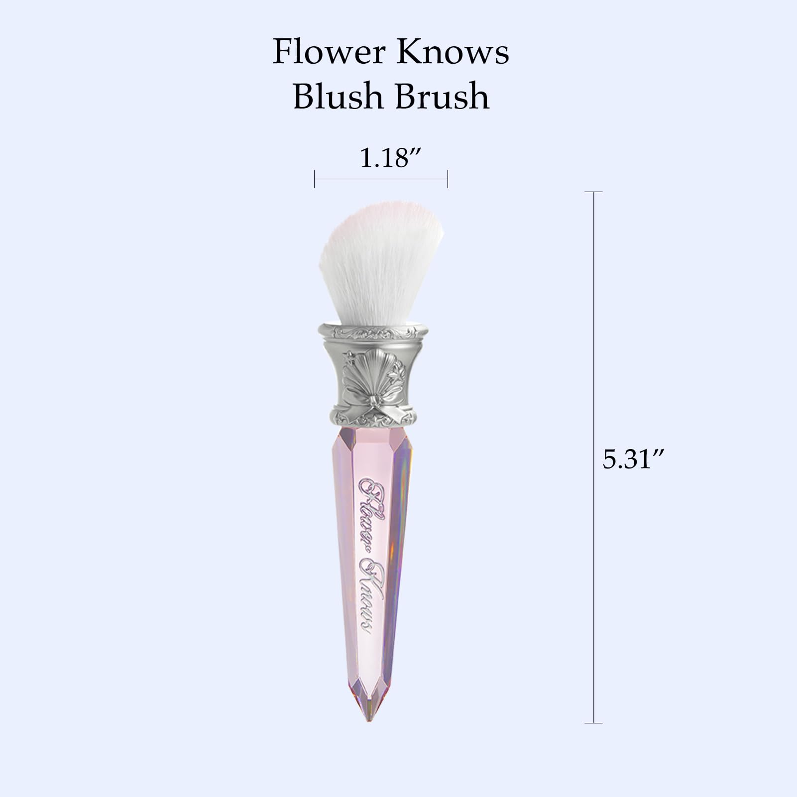 Flower Knows Shell's Jewel Angled Blush Brush para precisión bajo los ojos.