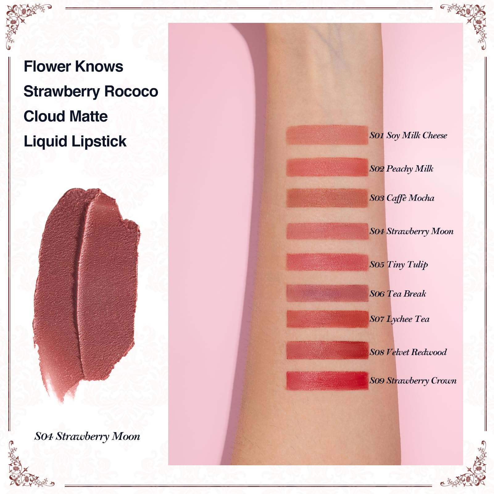 Teinte rosée douce Flower Knows Strawberry Moon pour un look naturel