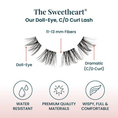 FlutterHabit Sweetheart: adhesivo incluido para una sujeción duradera todo el día