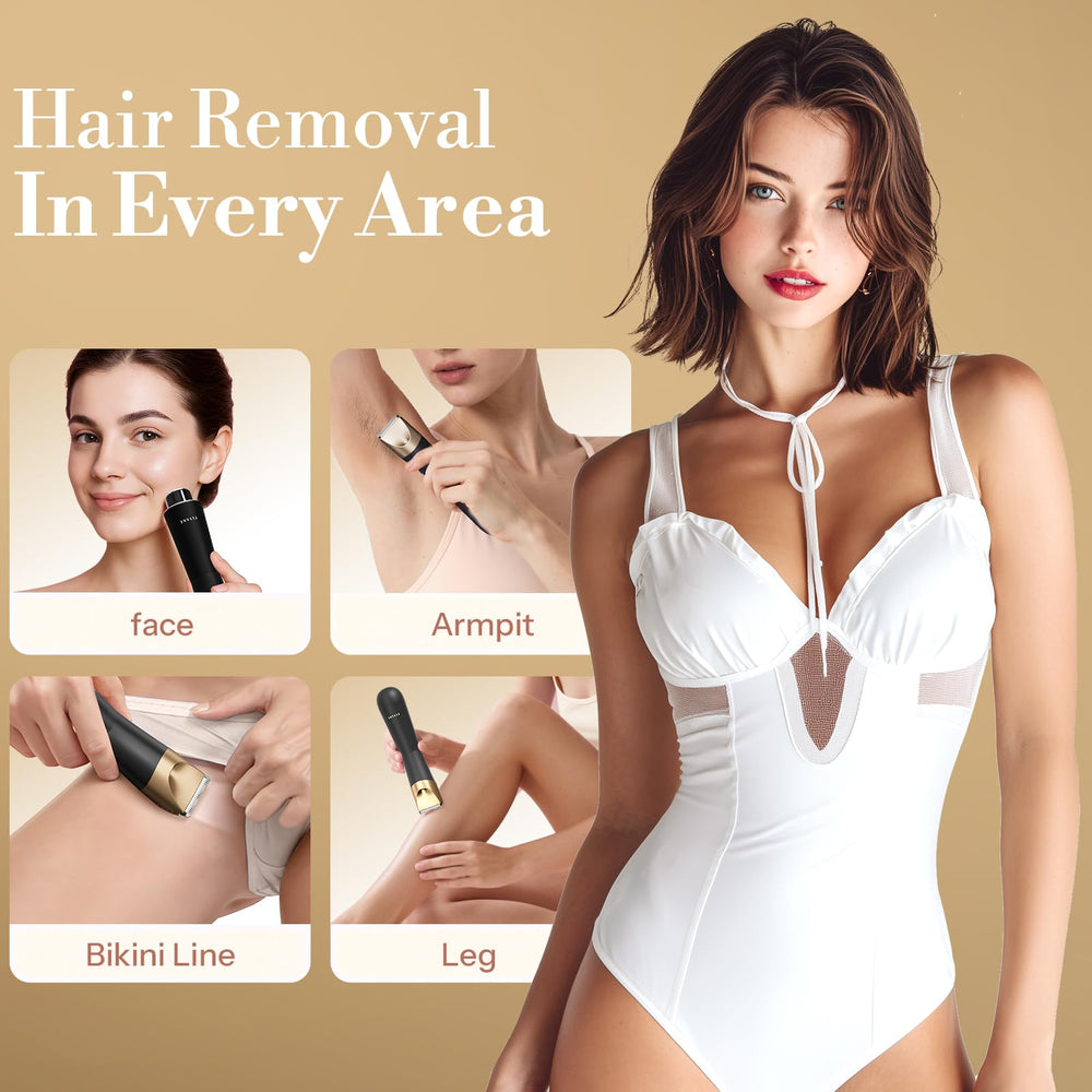 Flyant bikini-trimmer con cabezal 2-en-1 para cuerpo completo