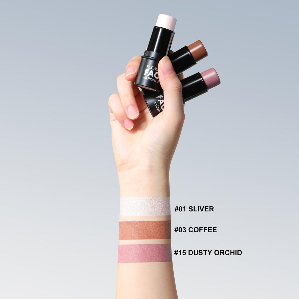 FOCALLURE cream blush highlighter adds glow with weightless comfort.