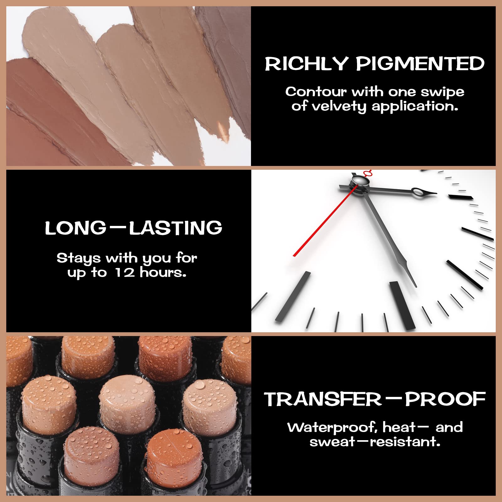 FOCALLURE Mocha contour highlights brow bone for lifted features.