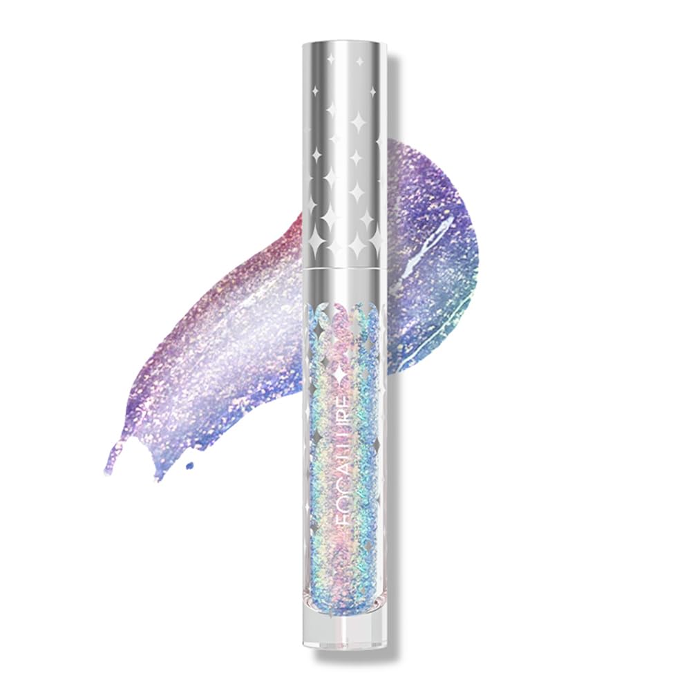 FOCALLURE labial líquido glitter con aplicador para un color intenso.