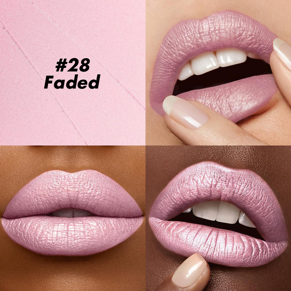 FOCALLURE Ultra Chic Lipstick application closeup demonstrates smooth coverage