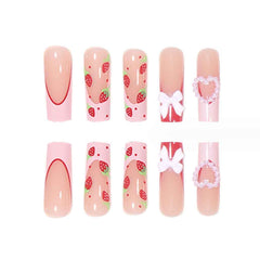 Paquete Foccna de 24 uñas postizas para manicura rápida en casa