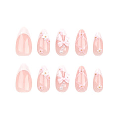 Foccna Uñas postizas con flor en relieve brillo glamoroso para ocasiones