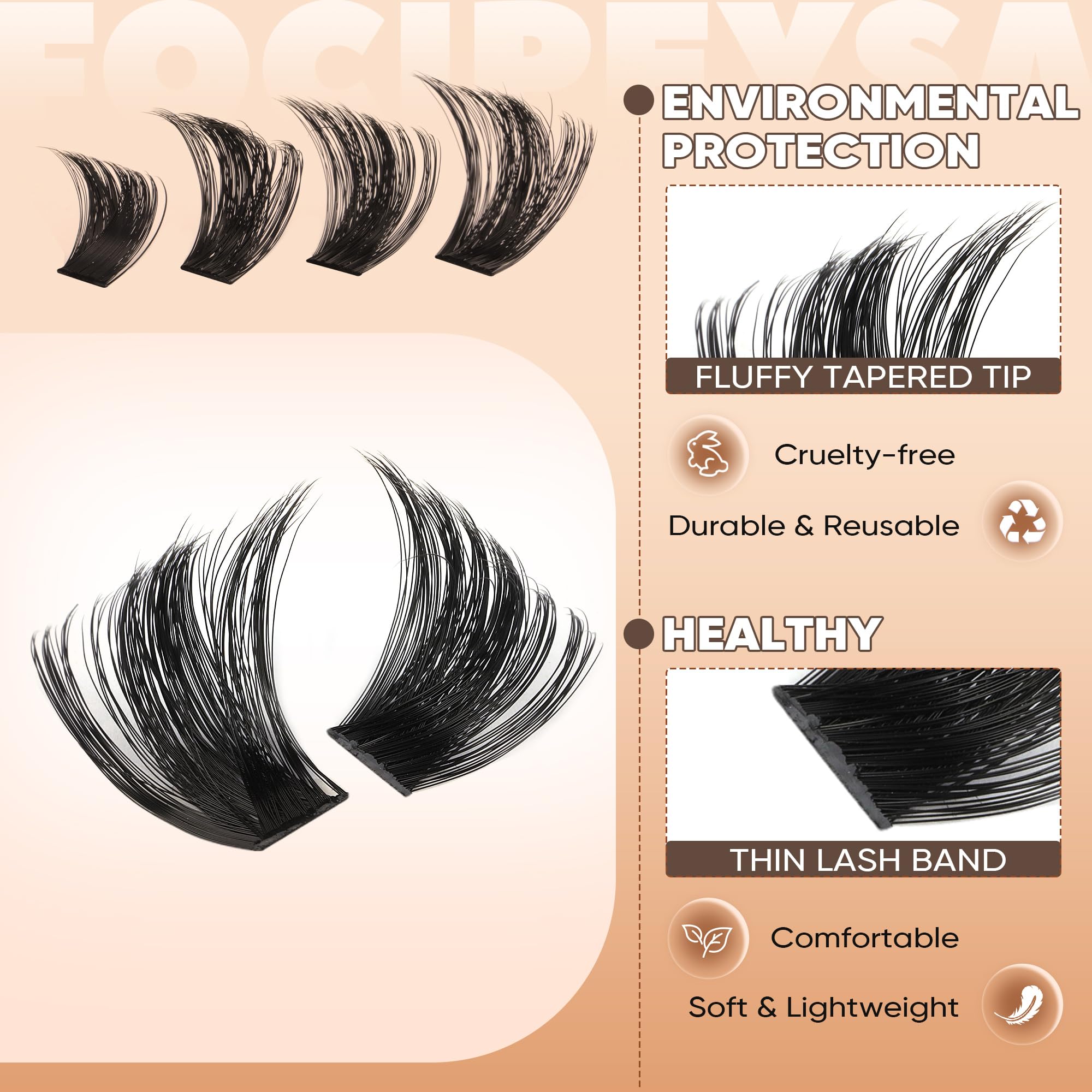 Focipeysa all-day comfort with flexible band that contours eye.
