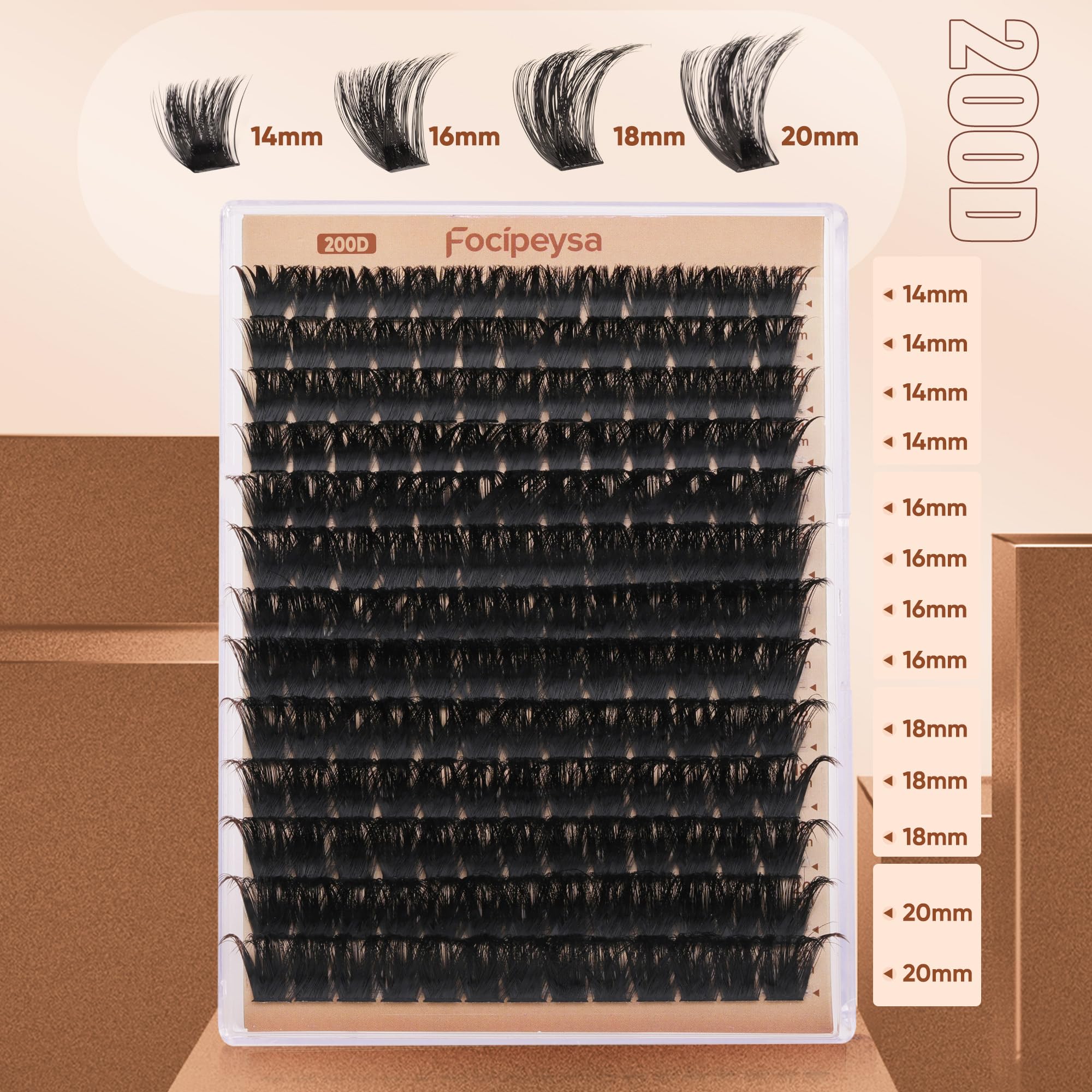 Focipeysa D-curly lash extensions band provide comfortable, secure wear.