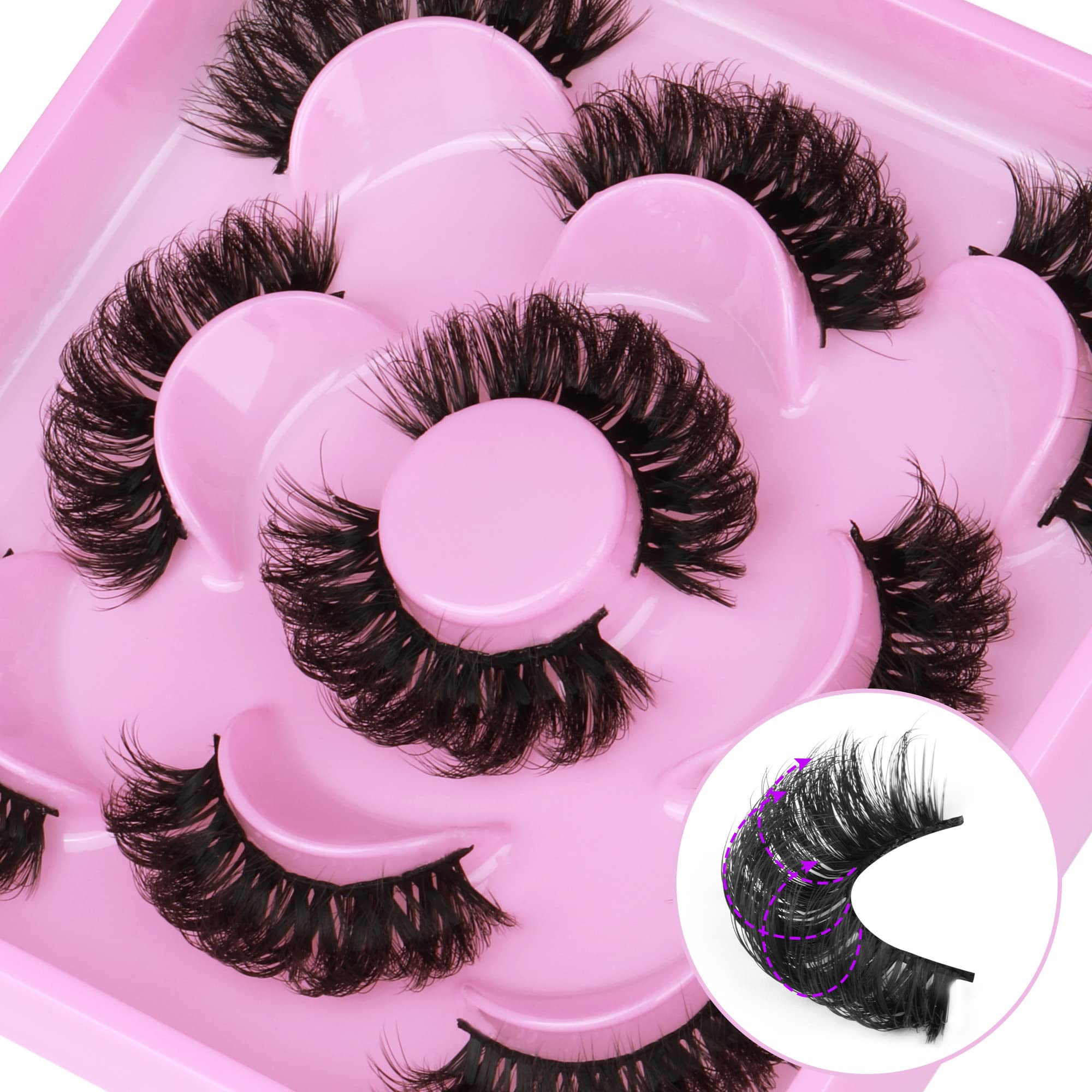 Pestañas Focipeysa con efecto tridimensional y curva D para un look intenso.